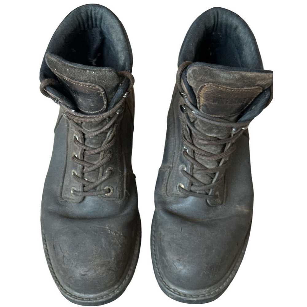 Wolverine Mens F2413-18 Brown Leather Slip-resistant Steel Toe Work Boot 11 VG